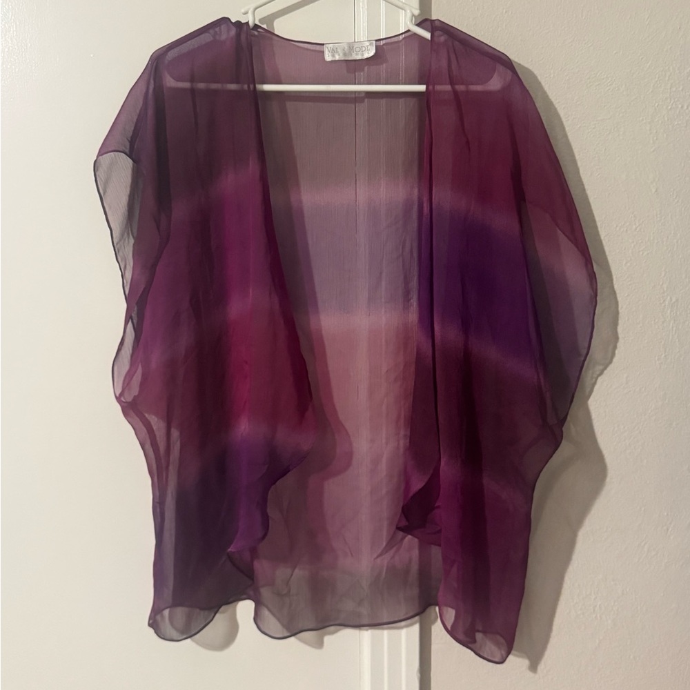 Sheer Purple Kimono Cardigan